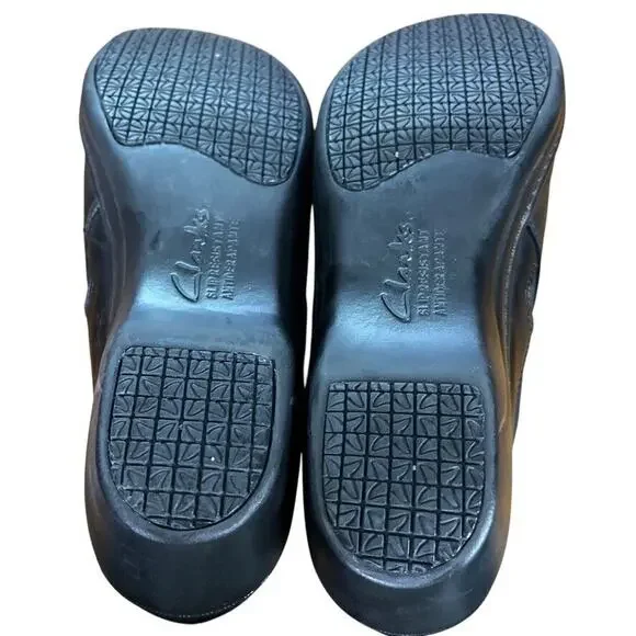 Clarks Black Leather Mules - Picture 15 of 16